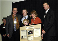 Collier Family recieving Austin Family Business Award